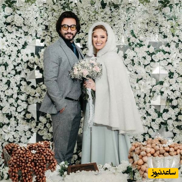  نگین معتضدی و همسرش