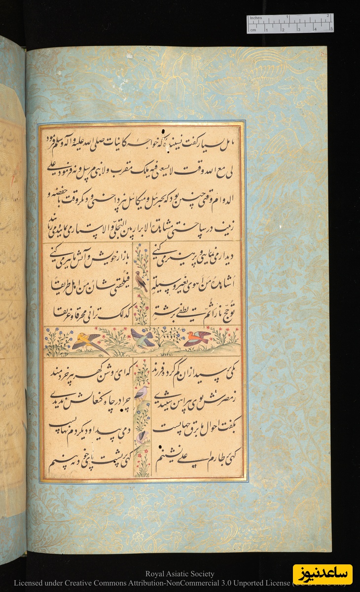 گلستان سعدی به خط محمدحسین کشمیری و نقاشی مانوهار داس نسخهٔ کتابخانهٔ دیجیتال دانشگاه کمبریج