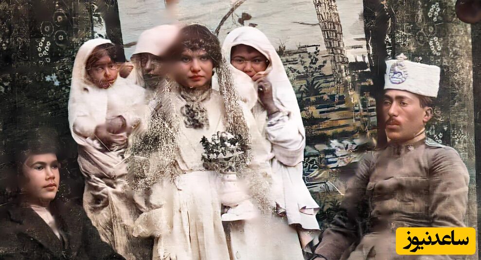 شاهکار بازسازی عکس عروس قاجاری توسط هوش مصنوعی/ چه لباس عروس خوشگلی
