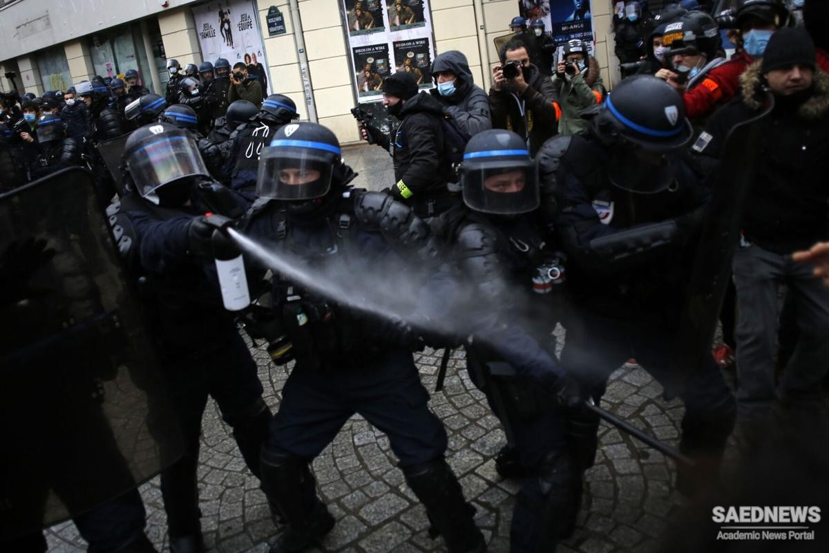 French Police Storms the Protesters against the Security Laws and Arrests Many