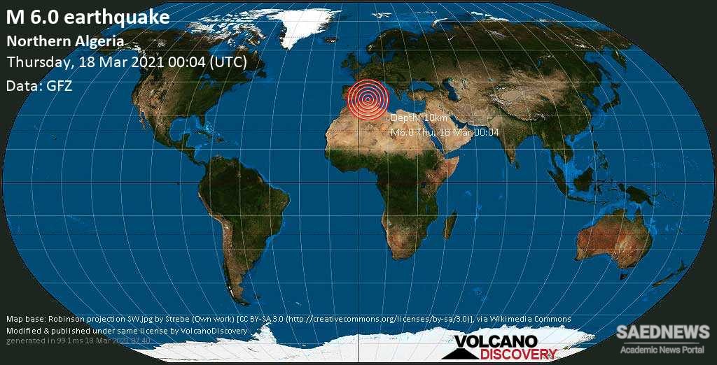 Very strong mag. 6.0 earthquake Hits African Algeria
