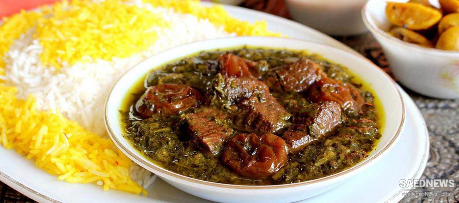 Iranian Main Courses: Khoresh Aloo Esfenaj (Spinach and Plum Stew)