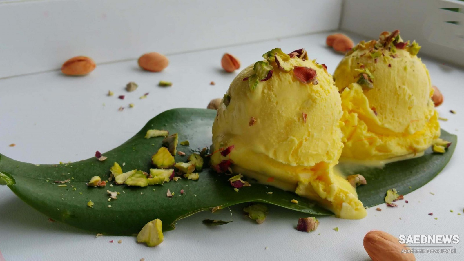 Iranian Desserts: Saffron, Pistachio Ice Cream