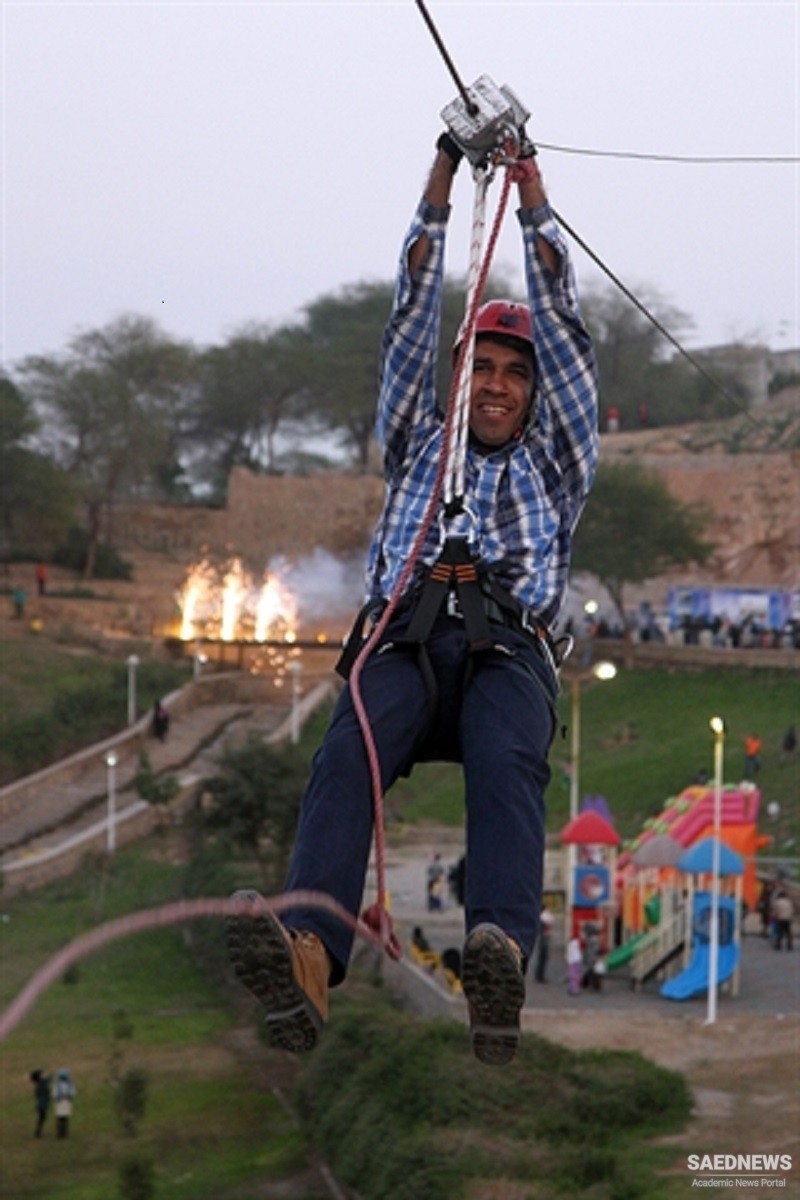 Rappelling (Abseiling) in Stone Park of Ahvaz
