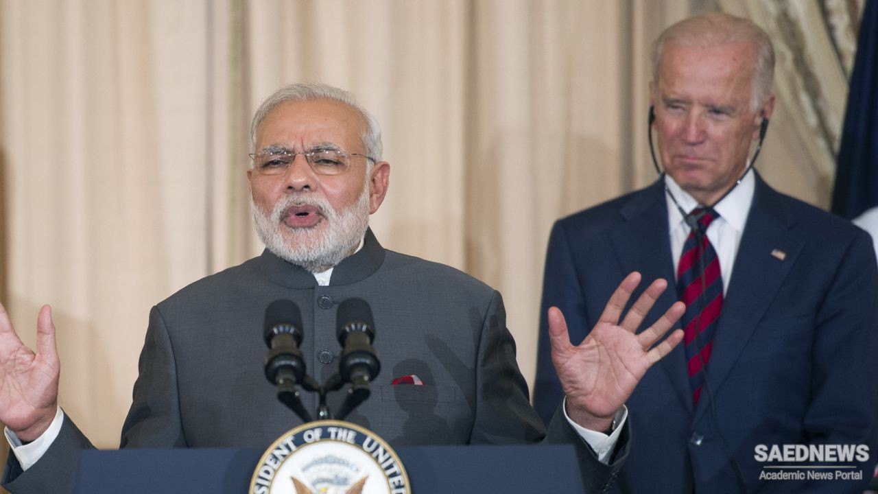 US President Joe Biden Talks with Indian President Modi