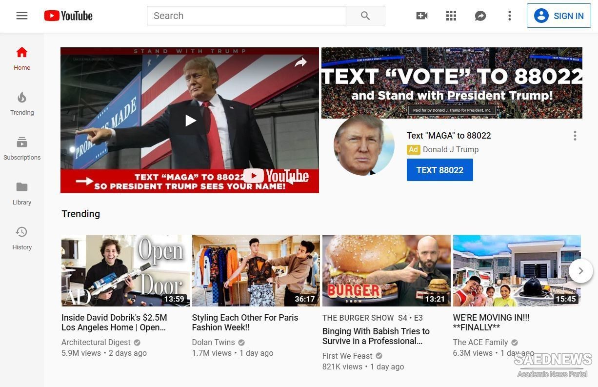 @DonaldJ.Trump Boycotted by American Social Media: YouTube Suspends Trump Channel