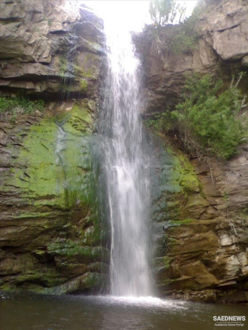 Kulah Khana Waterfall of Abhar in Zanjan