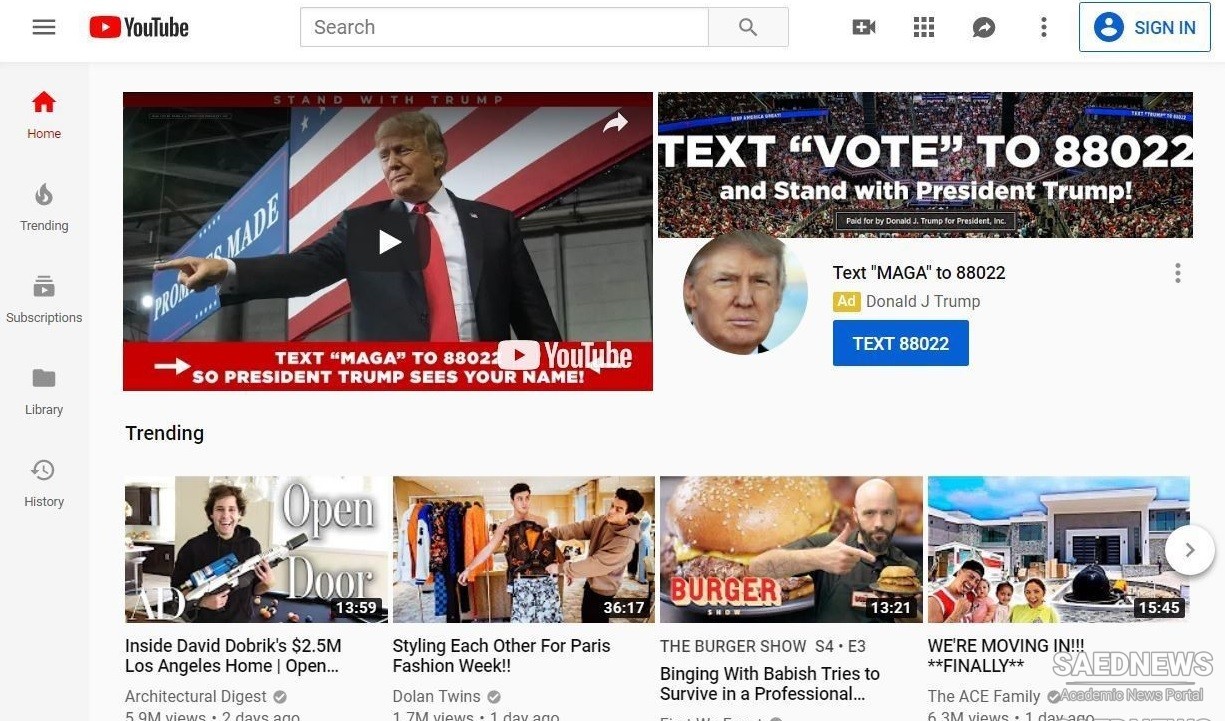 @ DonaldJ.Trump ने अमेरिकी सोशल मीडिया का बहिष्कार किया: YouTube ने ट्रम्प चैनल को निलंबित कर दिया