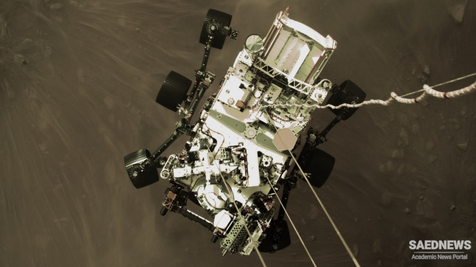 नासा का मंगल 2020 दृढ़ता रोवर के उतरते हुए पल