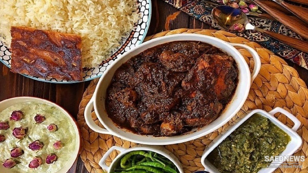 ईरानी मुख्य पाठ्यक्रम: मुर्गे थोर्श (चावल के साथ खट्टा चिकन)