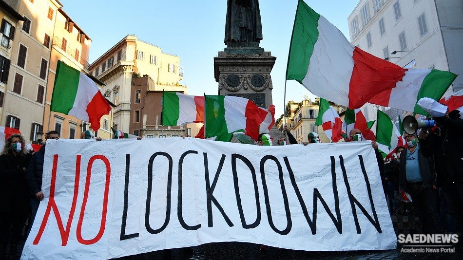 इटली में COVID संकट, रेस्त्रां मालिकों का रोम में विरोध