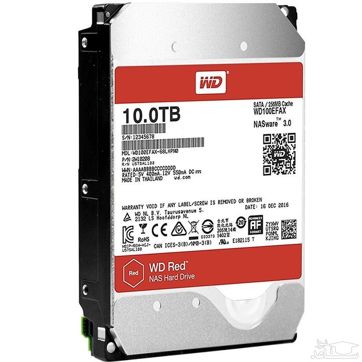 هارددیسک اینترنال وسترن دیجیتال مدل Red WD100EFAX ظرفیت 10 ترابایت