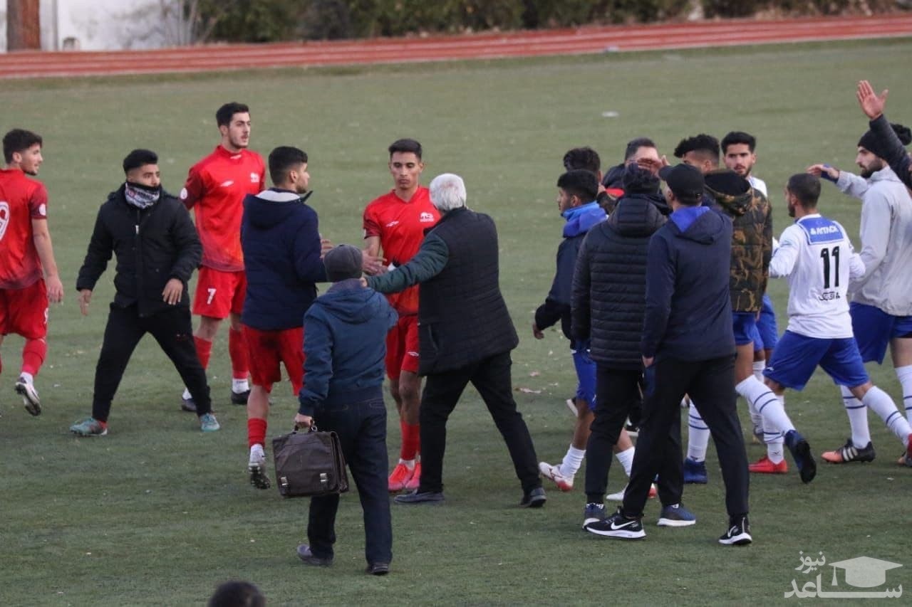 دعوا و کتک کاری در دیدار امیدهای تراکتور-ملوان