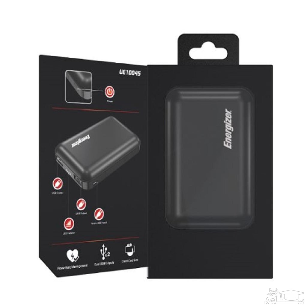پاوربانک انرجایزر مدل UE10045 ظرفیت 10000 میلی آمپر