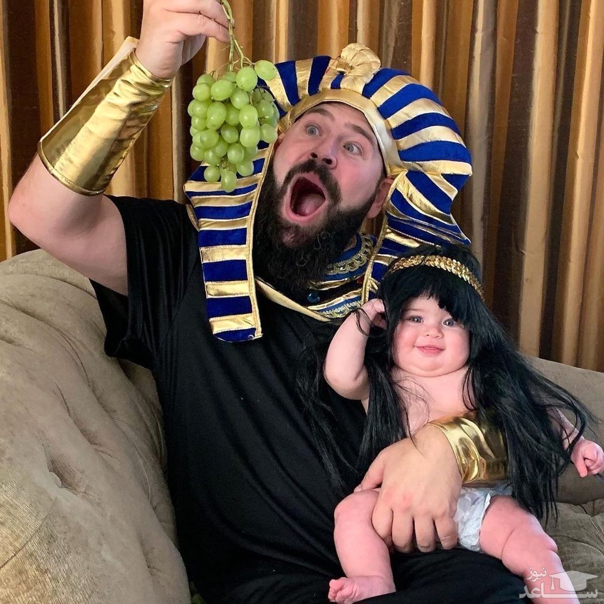 (تصاویر) عاقبت جالب تنها گذاشتن فرزند کنار پدر