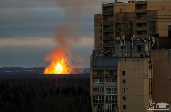 انفجار خط لوله گاز در منطقه لنینگراد روسیه/ رویترز