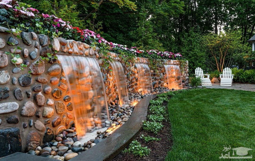 تاثیر آب نمای صخره ای و سنگی در طراحی ویلا