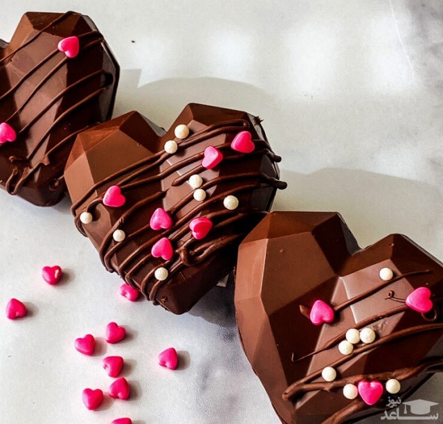  قلب سورپرایز شکلاتی سه بعدی