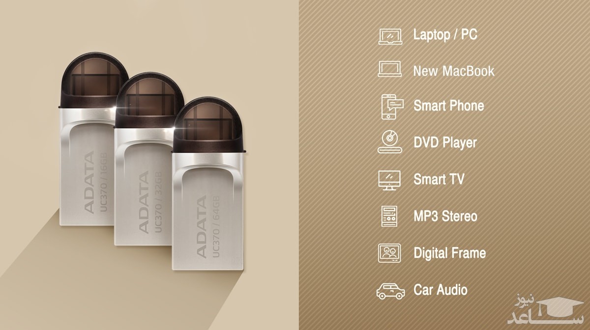 سازگاری فلش مموری ای دیتا مدل UC370