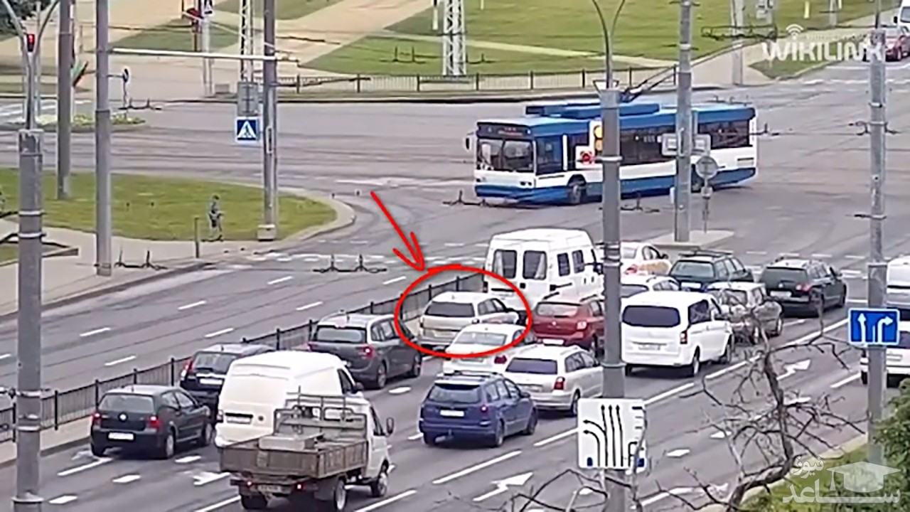 (فیلم) مرگ ناگهانی راننده جوان پشت فرمان