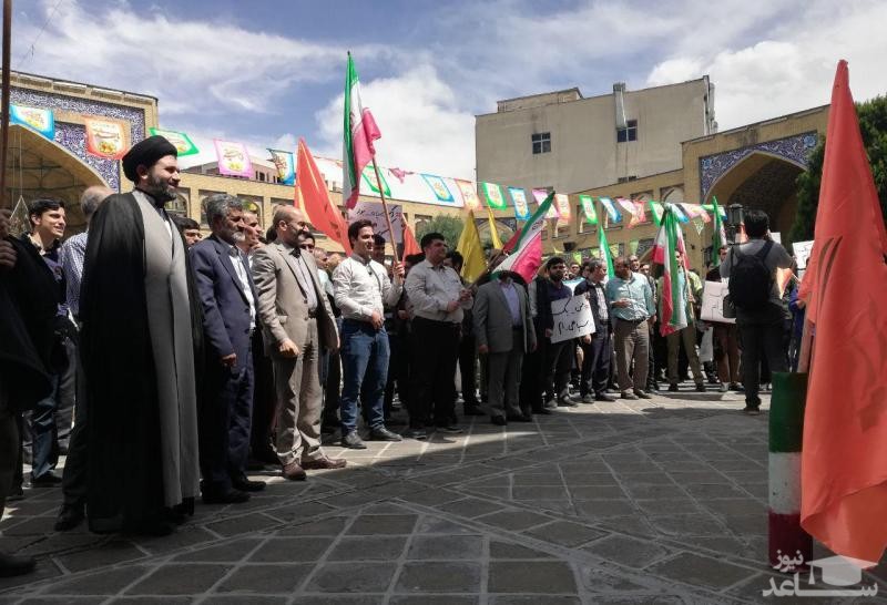تجمع دانشجویان صنعتی شریف در حمایت از سپاه پاسداران
