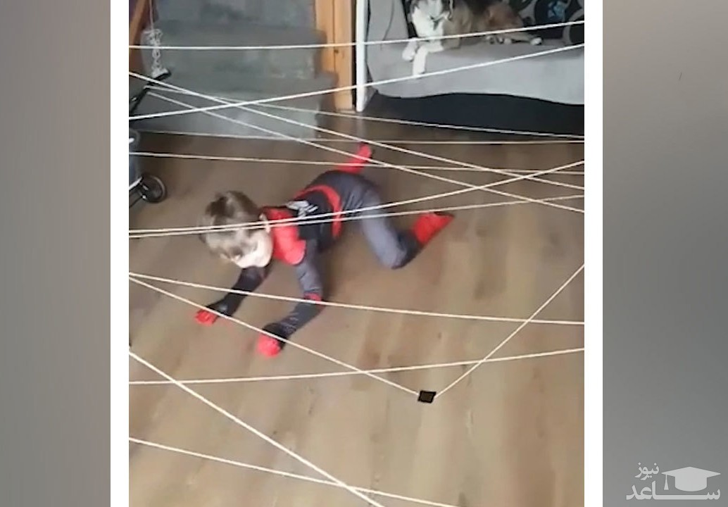 (فیلم) راهکار یک پدر برای سرگرم کردن بچه‌ها در ایام کرونایی