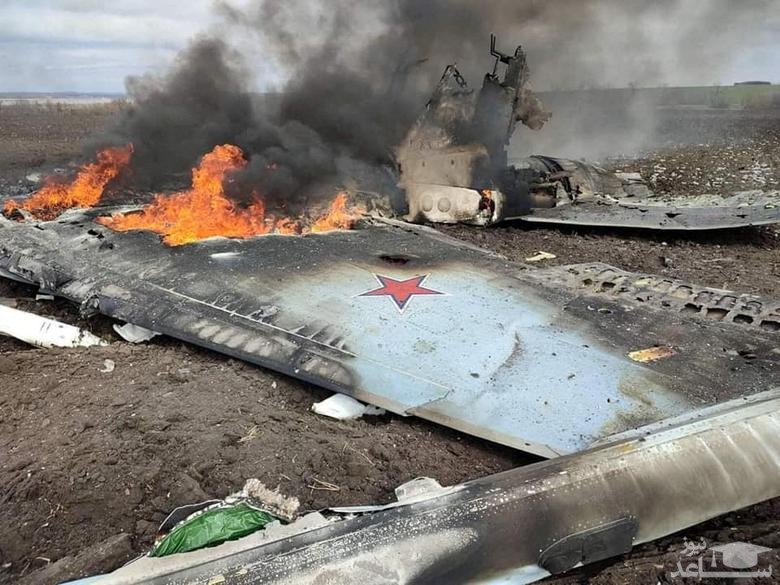 سقوط یک جت جنگنده سوخو 35 روسی در شهر "خارکیف" اوکراین/ رویترز