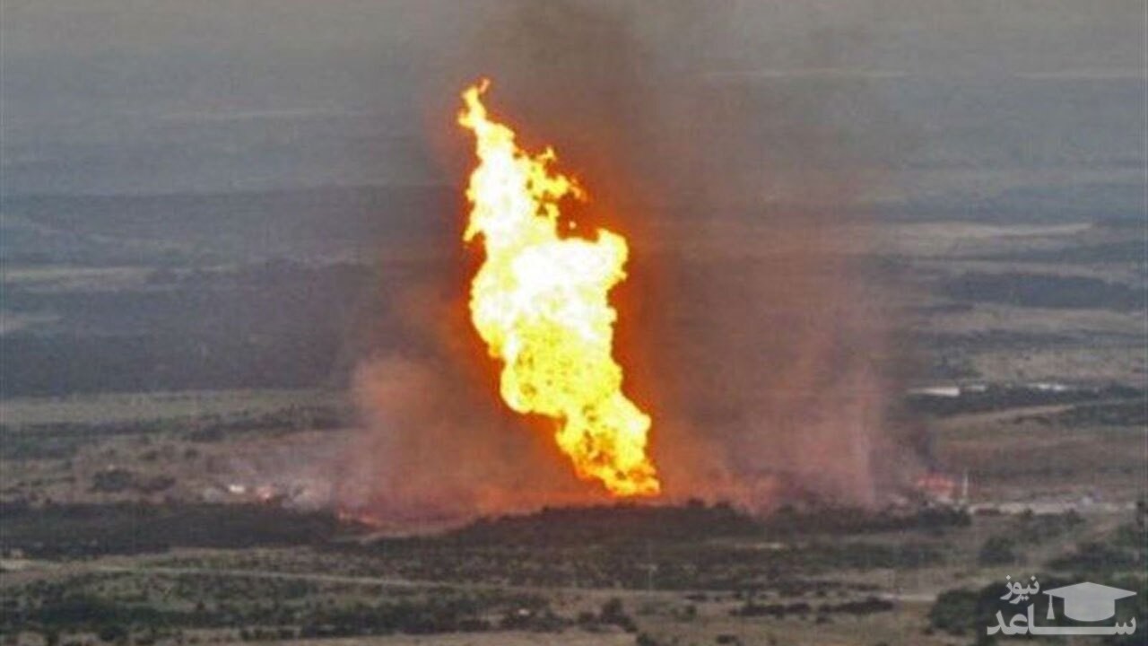 انفجار وحشتناک یک لوله گاز در استان یزد 