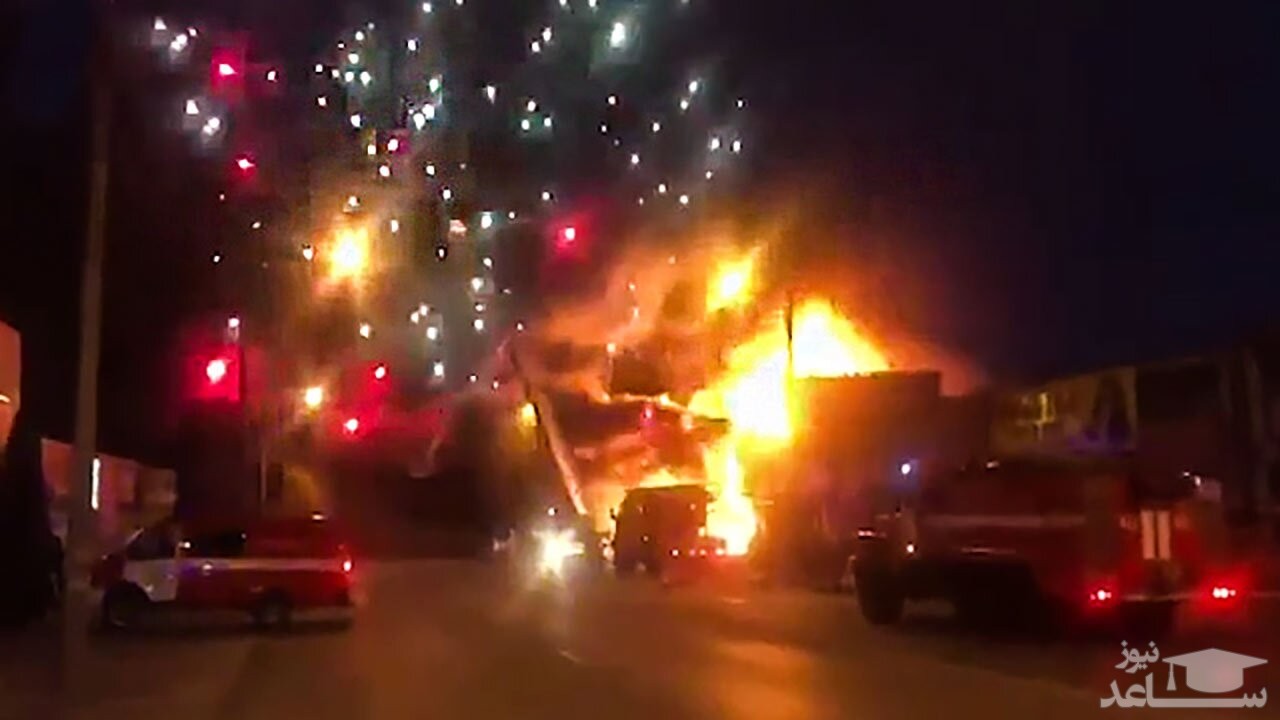 (فیلم) وقوع چند انفجار وحشتناک در یک انبار ترقه 