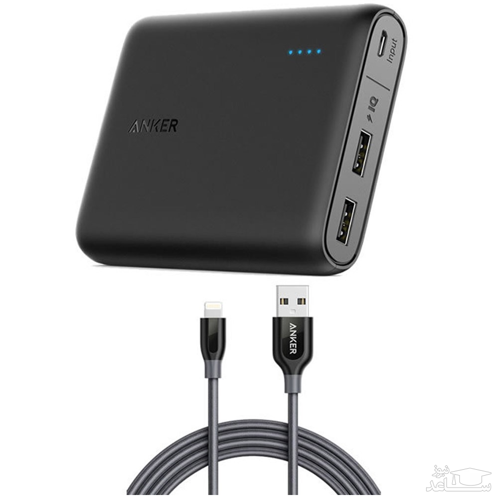 شارژر همراه انکر مدل A1215 ظرفیت 13000 میلی آمپر ساعت