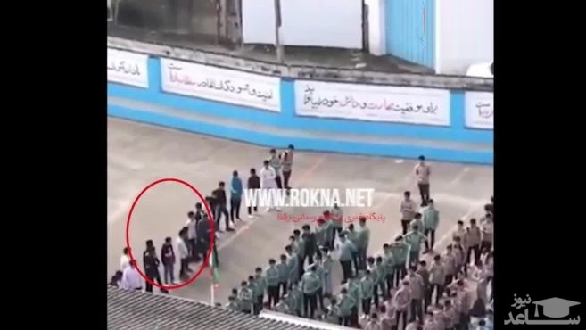 (فیلم) لحظه سیلی محکم ناظم مدرسه به دانش آموز در بابلسر 