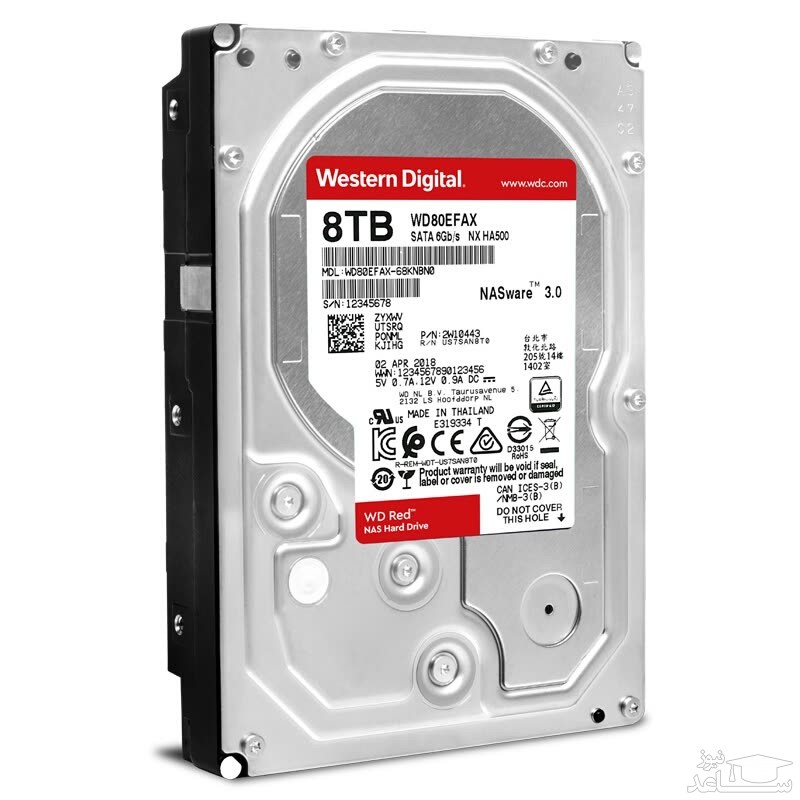 هارددیسک اینترنال وسترن دیجیتال مدل WD80EFAX ظرفیت 8 ترابایت