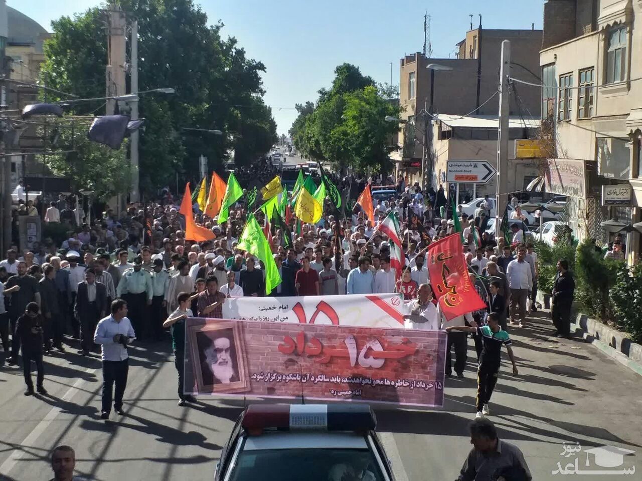 راهپیمایی قیام ۱۵ خرداد در شهرستان پیشوا برگزار شد