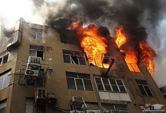 آتش سوزی وحشتناک در ورامین، صاحب خانه از طبقه سوم خود را به بیرون پرت کرد
