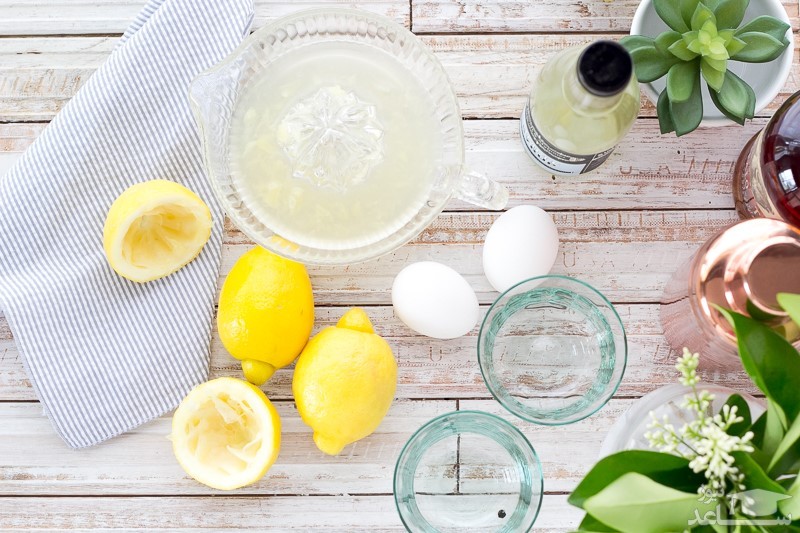 ماسک صورت لیمو وتخم مرغ