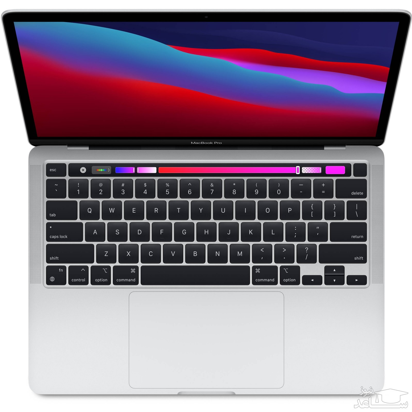 کیبورد لپ تاپ 13 اینچی اپل مدل MacBook Pro MYDA2 2020 همراه با تاچ بار