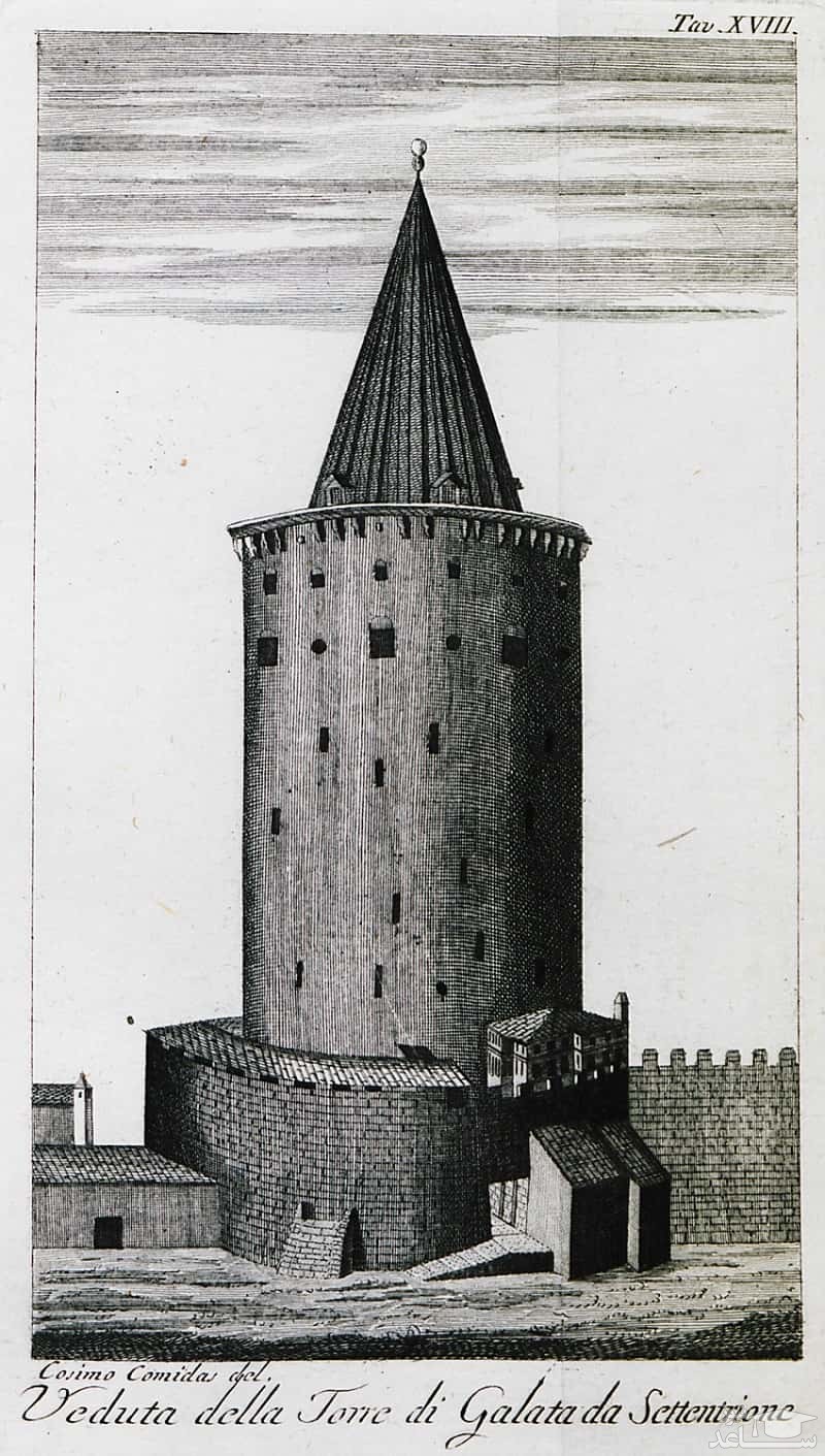 نقاشی قدیمی برج گالاتا