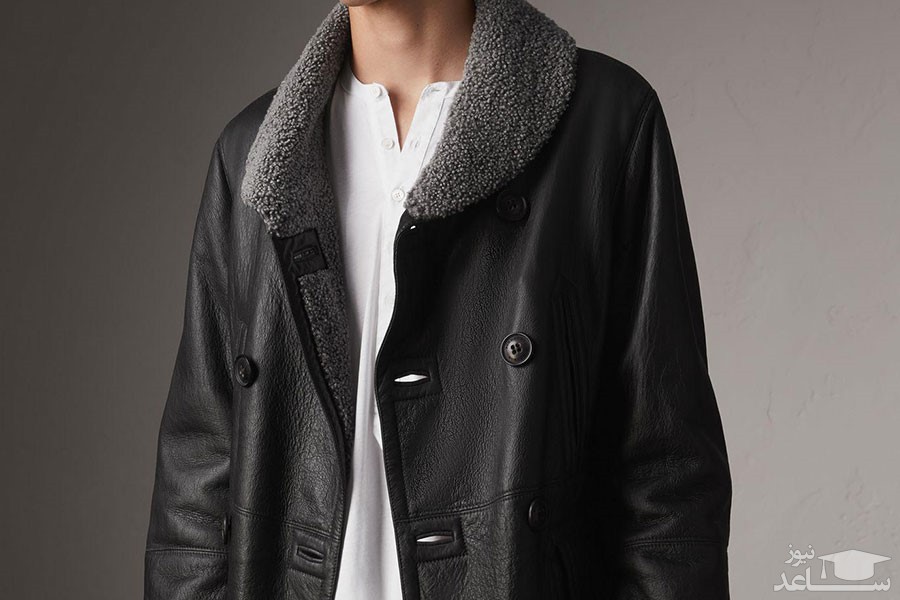 Burberry Shearling Pea Coat