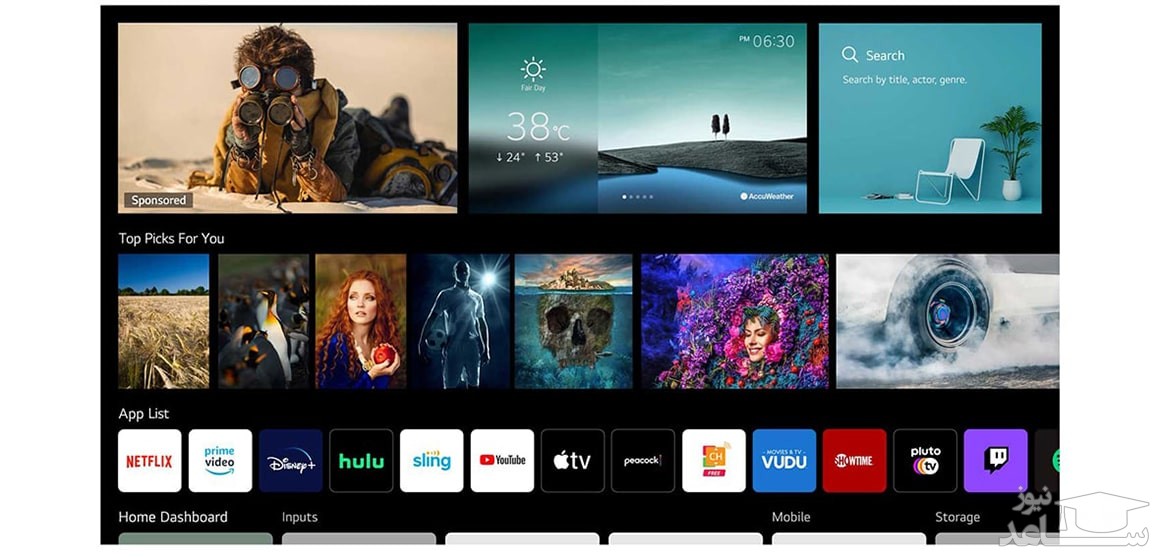 تلویزیون 70 اینچ ال جی 4k هوشمند مدل UP7750