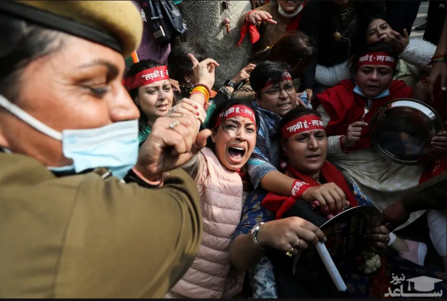 تظاهرات اعتراضی زنان عضو حزب اپوزیسیون کنگره هند در شهر دهلی/ رویترز