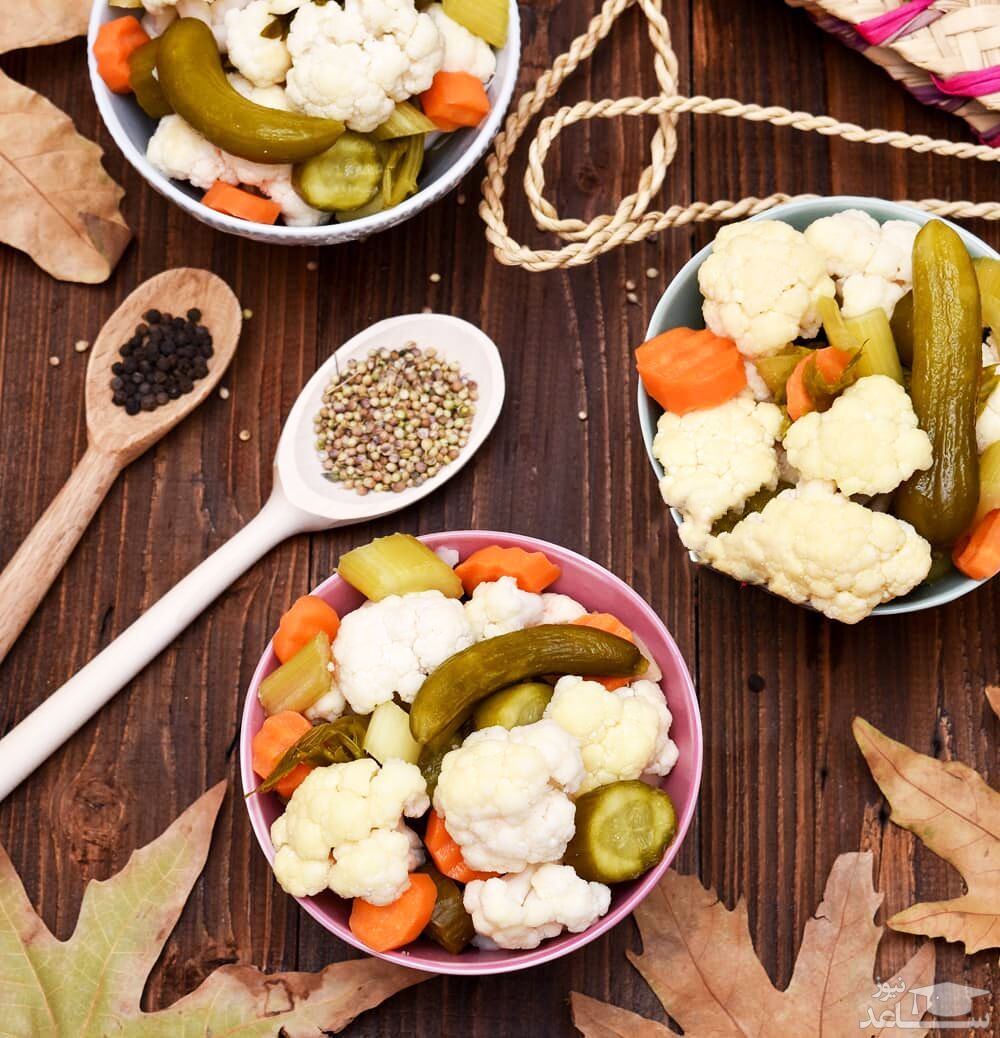 روش تهیه شور خانگی با گل کلم