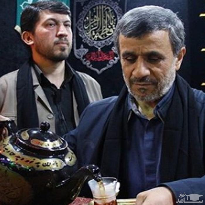 (فیلم) اقدام متفاوت احمدی نژاد در شب تاسوعا