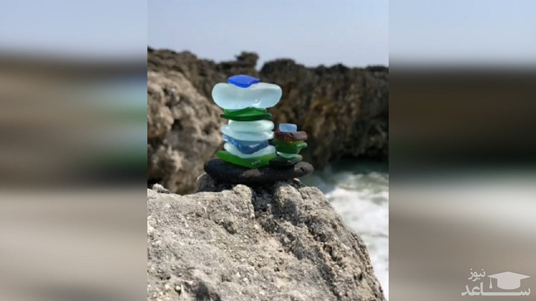 (فیلم) ساحل فوق العاده دیدنی سنگ‌های شیشه‌ای 