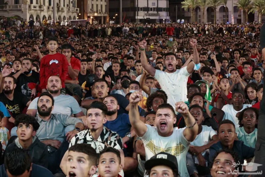 تماشای عمومی بازی دو تیم فوتبال لیبی و مصر در چارچوب مقدماتی جام جهانی 2024 قطر در شهر طرابلس لیبی/ آسوشیتدپرس