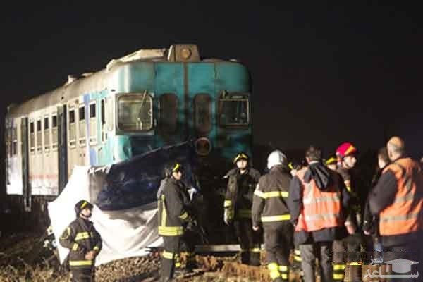 برخورد قطار با خودروی 206 در تبریز با 4 کشته