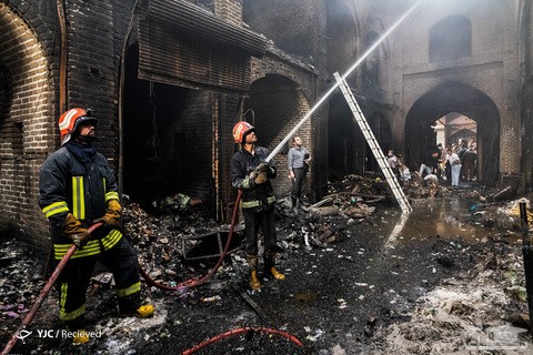خسارات آتش سوزی بازار تبریز