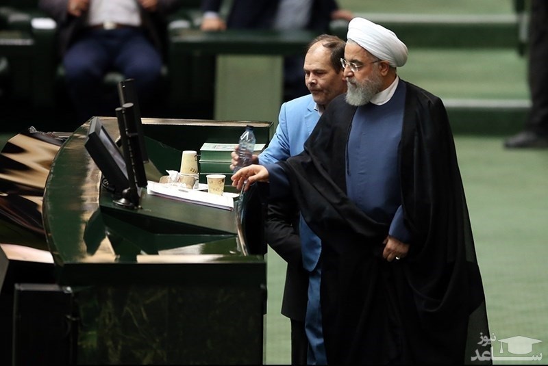 قطع سخنرانی روحانی در صحن مجلس