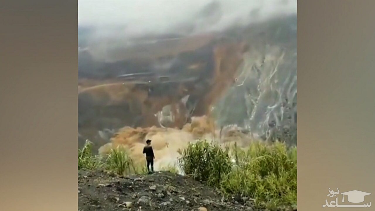 (فیلم) ترس کوهنوردان از رانش زمین در دل کوه