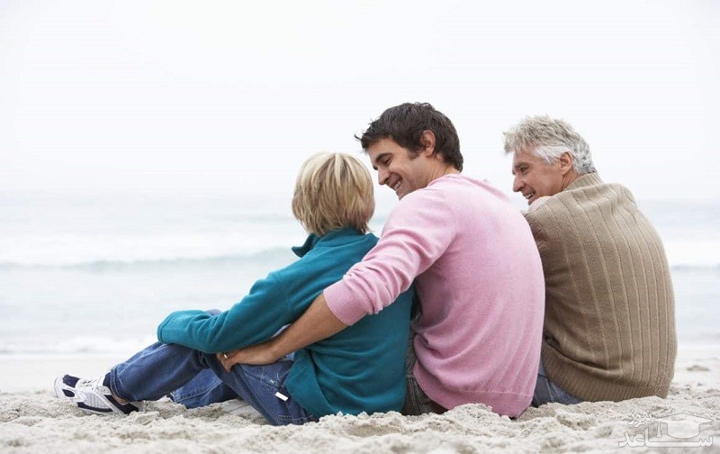 خانواده در ساحل