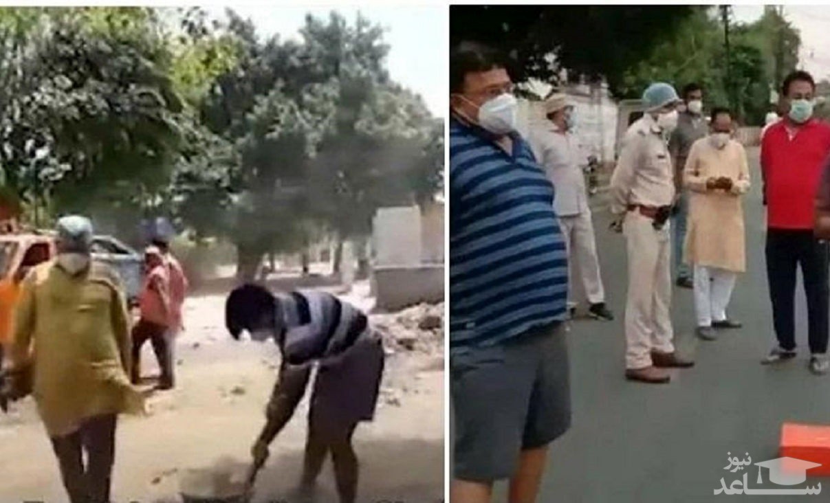 (فیلم) تنبیه جالب یک آقازاده توسط پدرش در خیابان